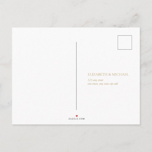 Gold Leafy Crest Monogram Vertraging datum Uitnodiging Briefkaart (Achterkant)