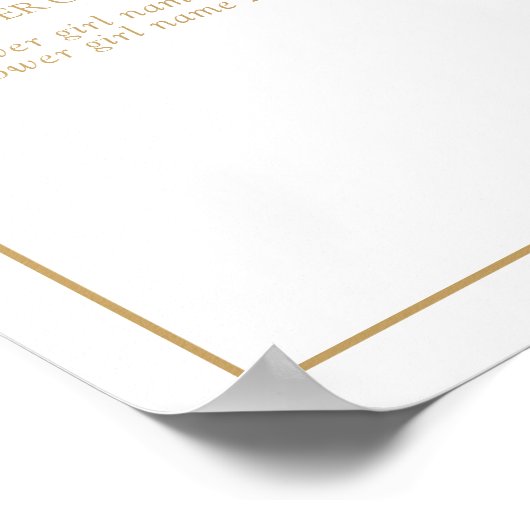 Gold Leafy Crest Monogram Weddenprogramma Poster (Hoek)