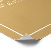 Gold Leafy Crest Monogram Wedding Program Poster (Hoek)