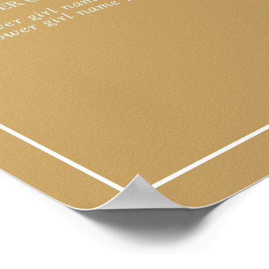 Gold Leafy Crest Monogram Wedding Program Poster (Hoek)