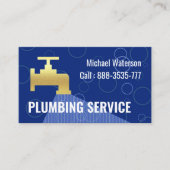 Gold Leaking Faucet Waterdrops Visitekaartje (Voorkant)