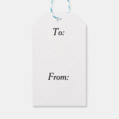 Gold Leaping Deer op Red Patterned Background Cadeaulabel (Achterkant)