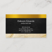 Gold Leather Marmer Visitekaartje (Achterkant)