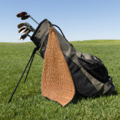 Gold leather texture luxury  golfhanddoek (Groen)