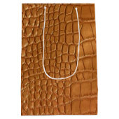 Gold leather texture luxury medium cadeauzakje (Achterkant)
