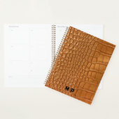 Gold leather texture luxury meeting planner (Display)