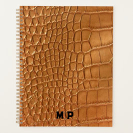 Gold leather texture luxury meeting planner