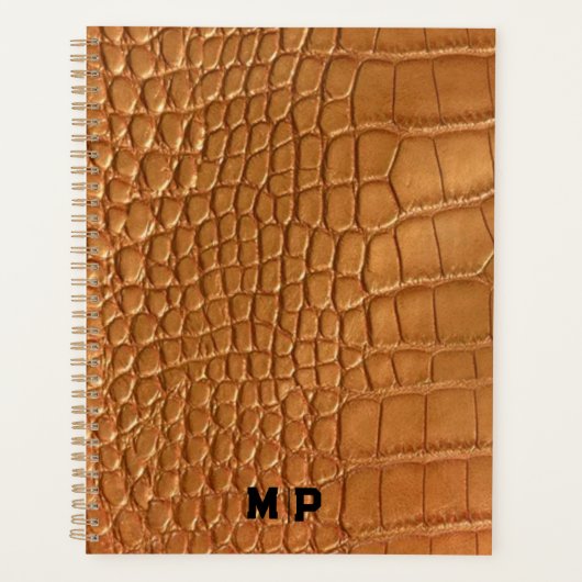 Gold leather texture luxury meeting planner (Voorkant)