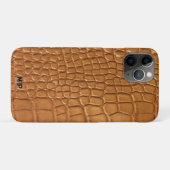 Gold leather texture luxury meeting planner Case-Mate iPhone case (Achterkant (horizontaal))