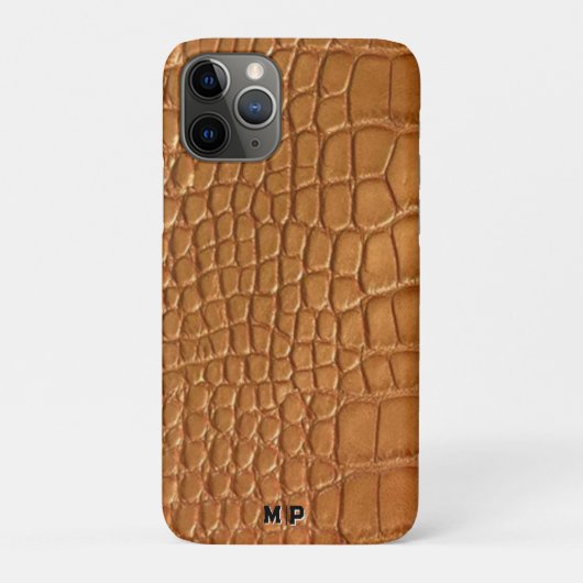 Gold leather texture luxury meeting planner Case-Mate iPhone case (Achterkant)