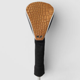 Gold leather texture luxury meeting planner golfheadcover