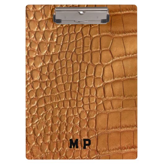 Gold leather texture luxury meeting planner klembord (Voorkant)