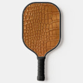 Gold leather texture luxury pickleball paddle (Achterkant)
