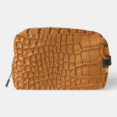 Gold leather texture luxury toilettasje (Achterkant)