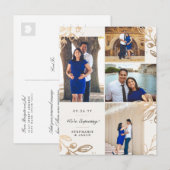 Gold Leaves 4 Aankondiging van fotozwangerschap (Voorkant / Achterkant)