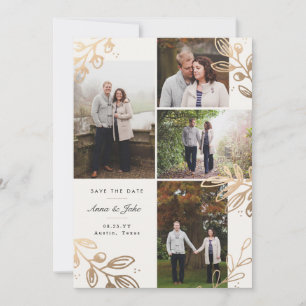 Gold Leaves 4 Foto Save the Date