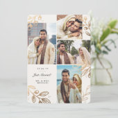 Gold Leaves 4 Wedding Announding Aankondiging (Staand voorkant)