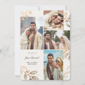 Gold Leaves 4 Wedding Announding Aankondiging (Voorkant)