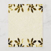 Gold Leaves 50th Birthday Two Sided Flyer (Achterkant)