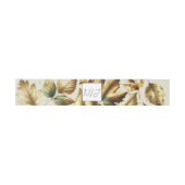 Gold Leaves Almond Beige Glam Fall Wedding Uitnodigingen Wikkel (Vlak)