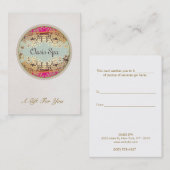 Gold Leaves Beauty Salon en Spa Cadeaubon Kortingskaartje (Voorkant / Achterkant)