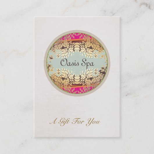 Gold Leaves Beauty Salon en Spa Cadeaubon Kortingskaartje (Voorkant)