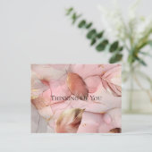 Gold Leaves Blush Pink Denken aan jou Briefkaart (Staand voorkant)