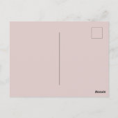 Gold Leaves Blush Pink Denken aan jou Briefkaart (Achterkant)