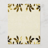 Gold Leaves Border Two Sided Flyer (Voorkant)