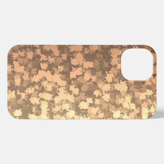 Gold Leaves Camo iPhone Case iPhone Hoesje (Achterkant horizontaal)