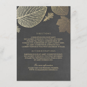 Gold Leaves Chalk Wedding Details - Informatie Informatiekaartje