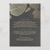 Gold Leaves Chalk Wedding Details - Informatie Informatiekaartje (Voorkant)