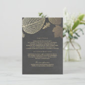 Gold Leaves Chalk Wedding Details - Informatie Informatiekaartje (Staand voorkant)
