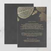 Gold Leaves Chalk Wedding Details - Informatie Informatiekaartje (Voorkant / Achterkant)