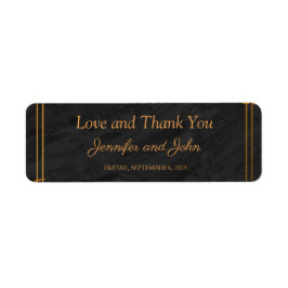 Gold Leaves en Geometric Lijst Tropical Address Etiket