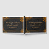 Gold Leaves en Geometric Lijst Tropical Wedding Gastenboek (Volledig)