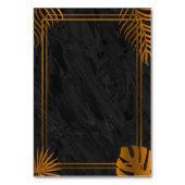 Gold Leaves en Geometric Lijst Tropical Wedding Kaart (Achterkant)