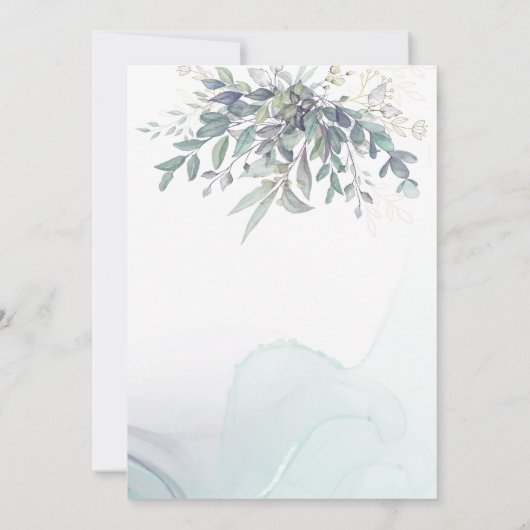 Gold Leaves Eucalyptus Nursing School Afstuderen I Kaart (Achterkant)