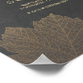Gold Leaves Fall Weduwen Welkomstteken Poster (Hoek)