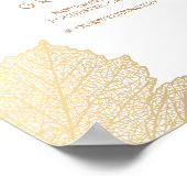 Gold Leaves Fall Weduwen Welkomstteken Poster (Hoek)