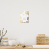 Gold Leaves Fall Weduwen Welkomstteken Poster (Keuken)