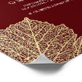 Gold Leaves Fall Weduwen Welkomstteken Poster (Hoek)