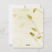 Gold Leaves Flat Holiday-fotokaart Feestdagenkaart (Achterkant)