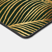 Gold Leaves Forest Green Elegant Pattern Bureaumat (Hoek)