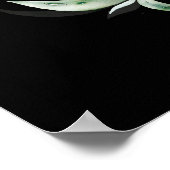 Gold Leaves Greenery Black Weduwen Welkom Poster (Hoek)