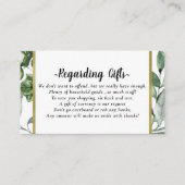 Gold Leaves Honeymoon Fund vrijgezellenfeest bruil Informatiekaartje (Voorkant)