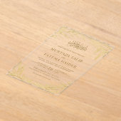 Gold Leaves Islamic Muslim Wedding Acryl Uitnodigingen (Laagn)