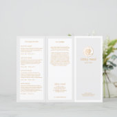 Gold Leaves Logo Skin Care Spa TriFold Brochure (Staand voorkant)