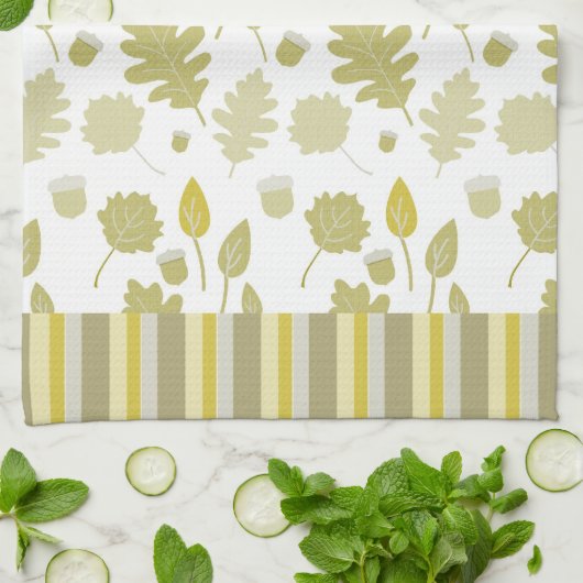 Gold Leaves Microfiber Kitchen Towel Theedoek (Gevouwen)