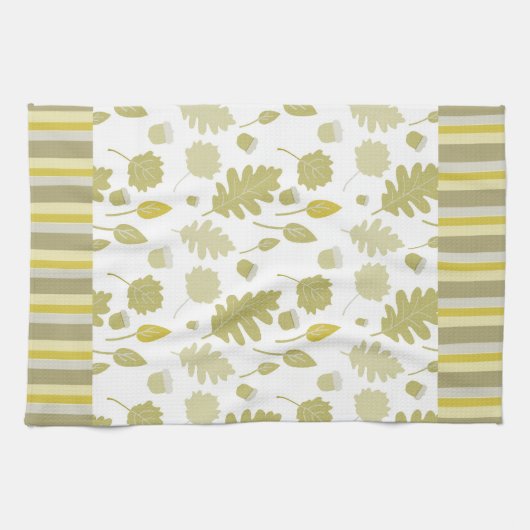 Gold Leaves Microfiber Kitchen Towel Theedoek (Horizontaal)